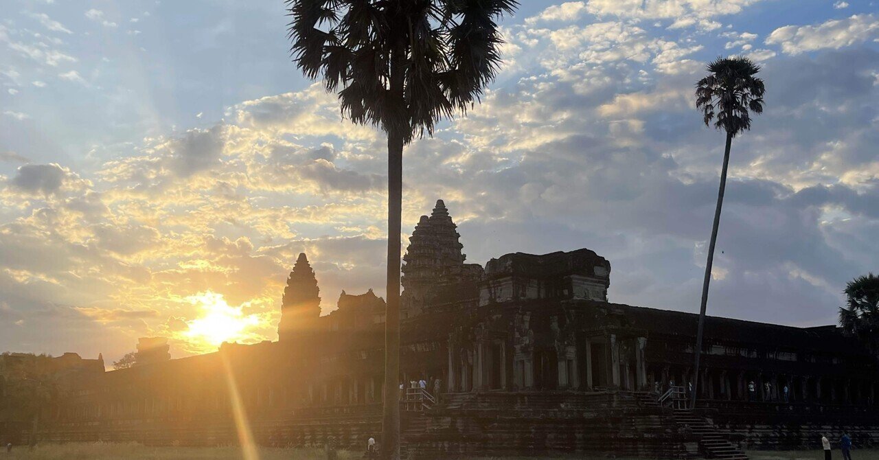 アンコールワット2024年1月1日の朝日鑑賞は大変綺麗でした