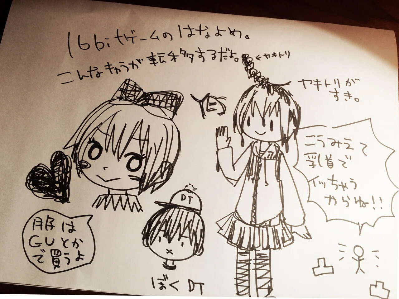 2017年に書いたイラスト。ってもう7年前の絵か。全然上手くはない 