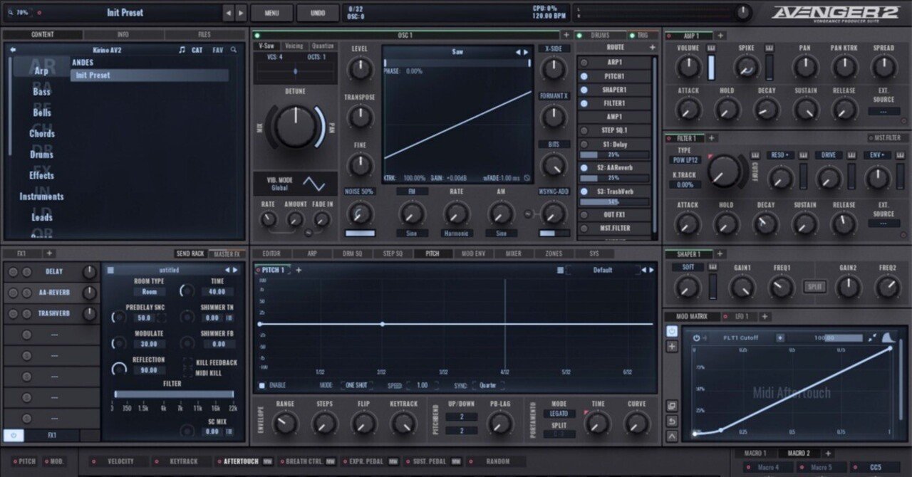 WS音源探訪] Avenger 2 設定メモ-01｜Windsynth workbook