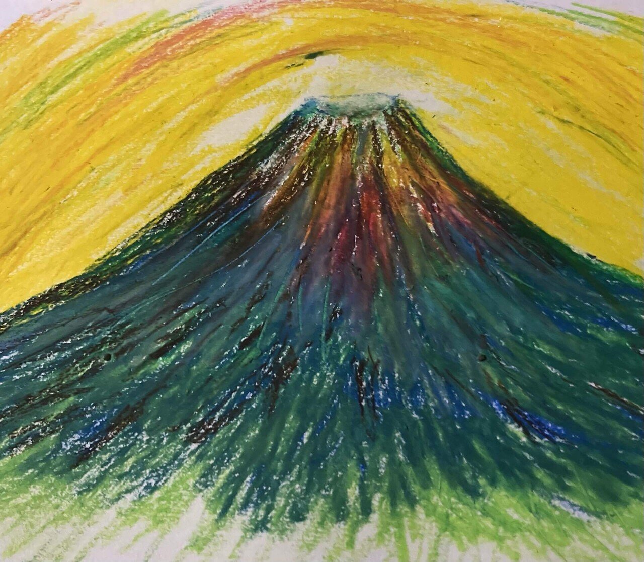 久しぶりにお絵描き作品を公開します。クレパスで描くと力強くなります