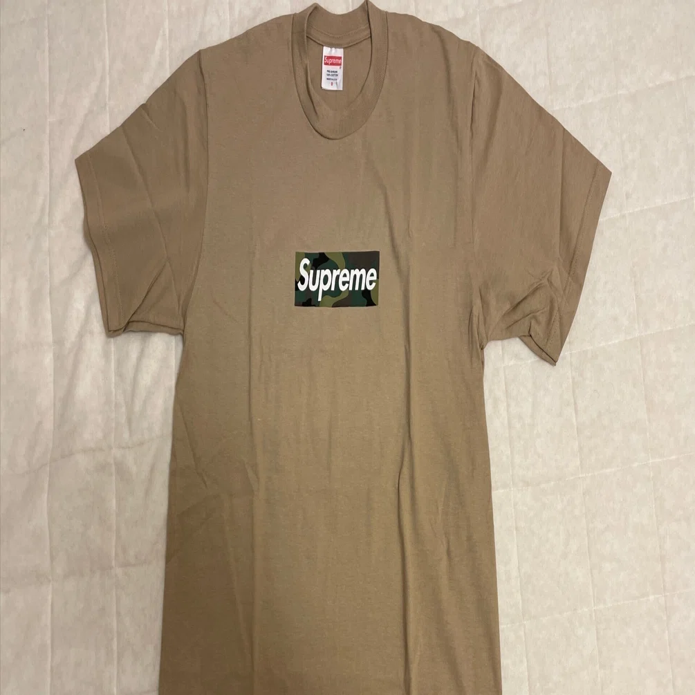 23FW】Supreme box logo tee khaki small｜motopoo
