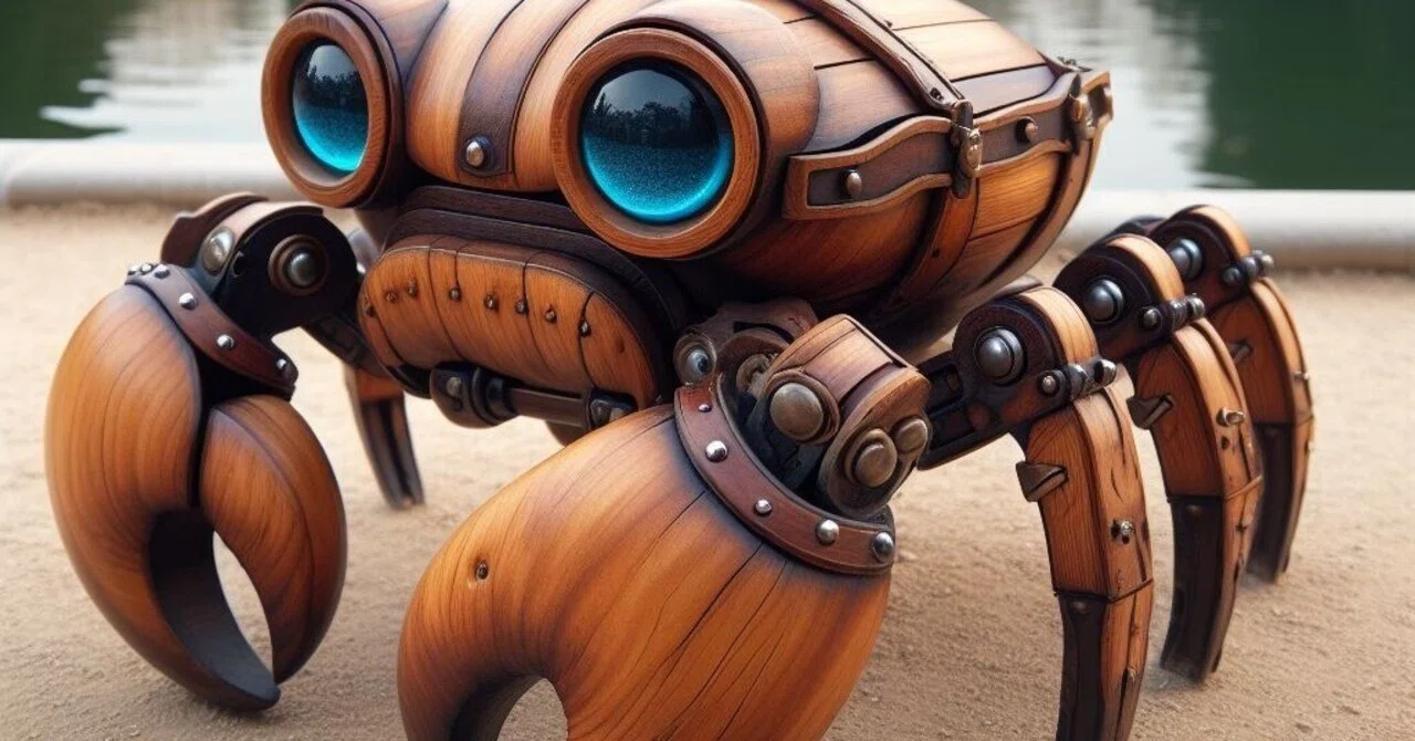 木製ロボット @Bing ＋プロンプト｜茜町春彦