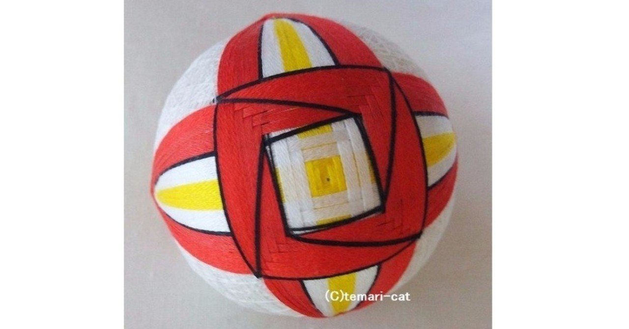 36 手まり「巻き椿」の作り方｜てまり-ねこ