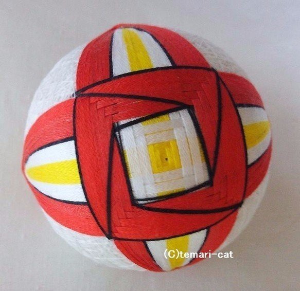 1セット入り ハンドメイド・手芸 手毬 手鞠 てまり 刺繍椿 No117