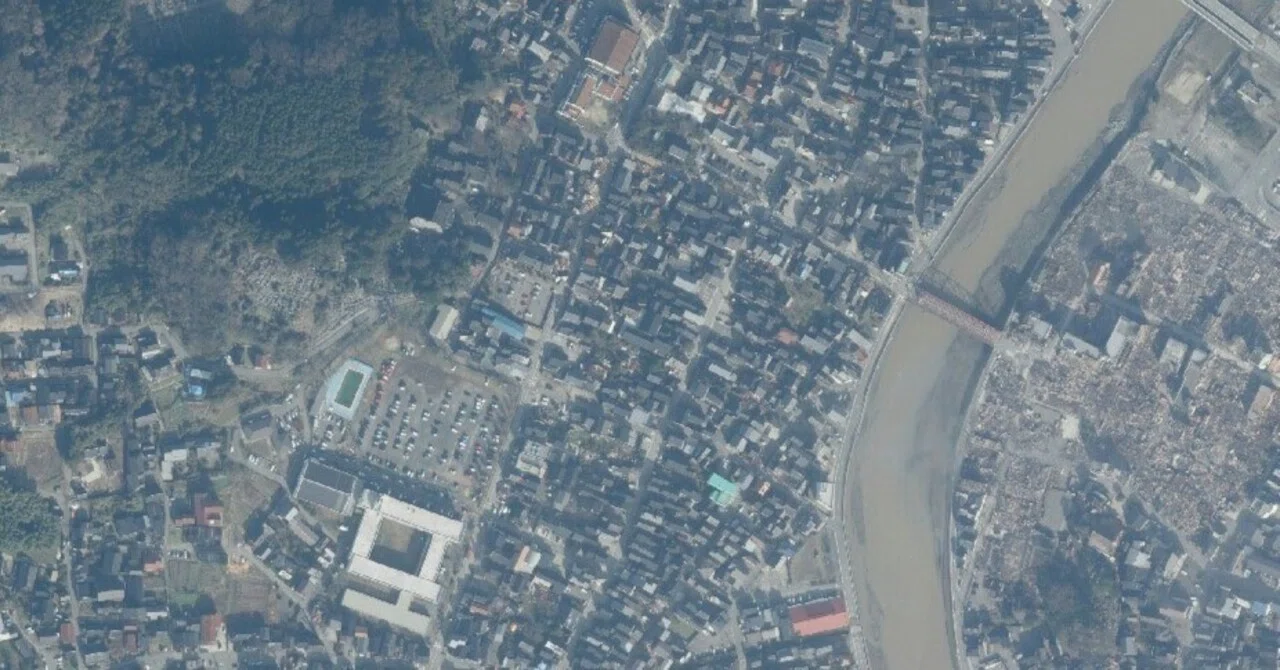 能登半島地震 空中写真から判読した倒壊建物の建築時期(輪島市鳳至町