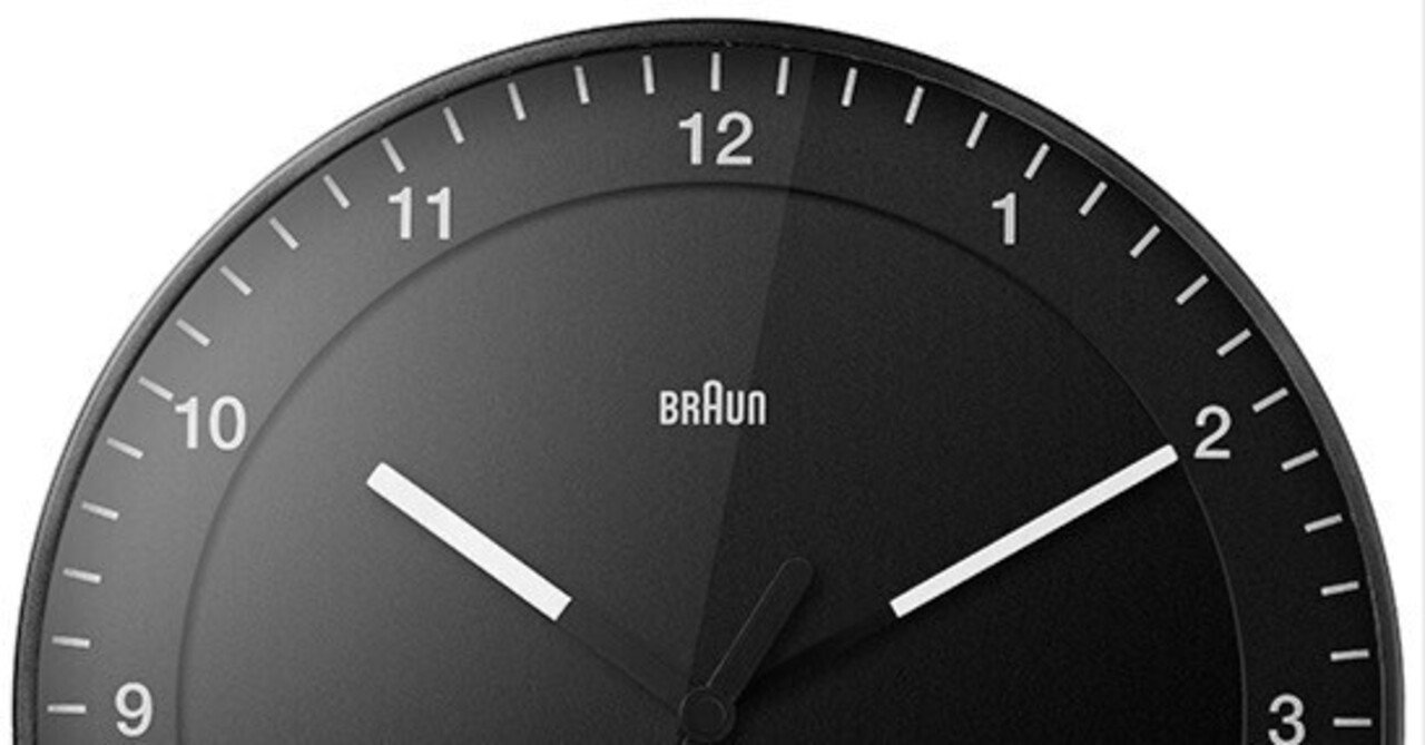 デザイン史に残るブラウンの名作壁掛け時計を、時間を見やすくサイズ