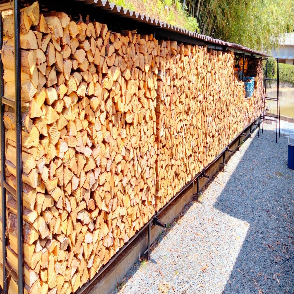 04_足場を使った薪棚作り｜薪ストーブ_tomari木