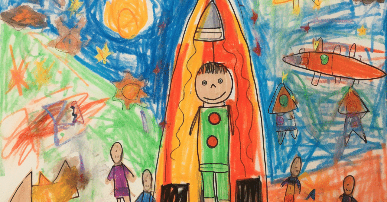 子供の絵 Midjourney：子供が描いた下手くそな絵を描いてみる｜Midjourney