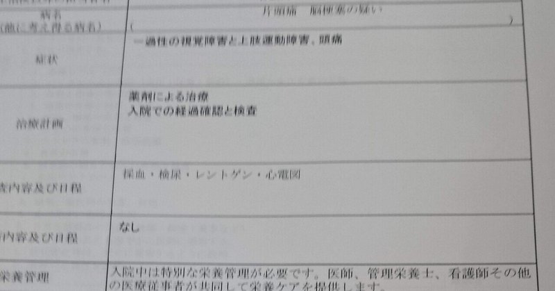 脳梗塞疑い。これからどうしますか？どう生きていきますか？自分を考える事になった1つ目のきっかけ。