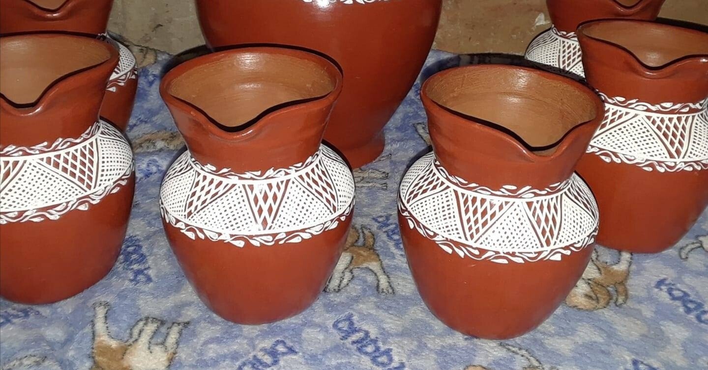ミチョアカン・サモラよりプレぺチャ伝統の壺、水差し、カップ｜河辺