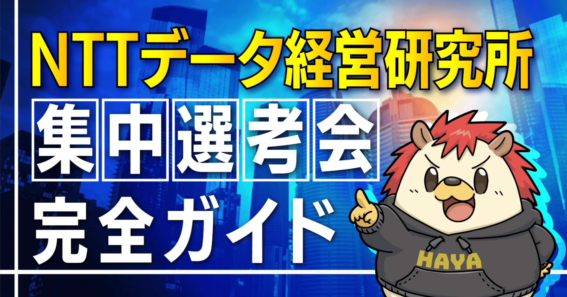 【超具体的】NTTデータ経営研究所_集中選考会完全対策ガイド|当日の内容(参加人数/選考フロー/面接内容..etc)｜はや | ひよっ子マーケター