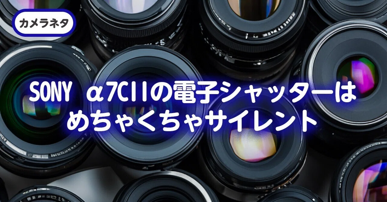 SONY α7CIIの電子シャッターはめちゃくちゃサイレント｜早川 勇太