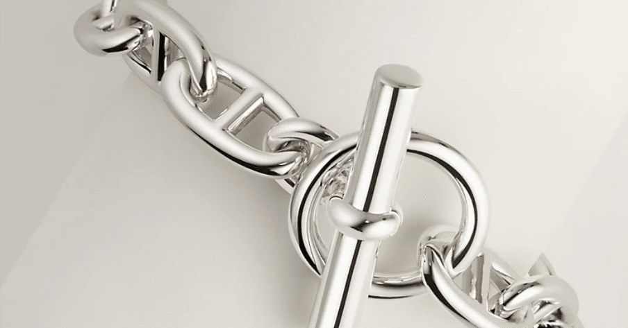 エルメスのシェーヌダンクルシルバーブレスレットの着用方法！GM14コマ