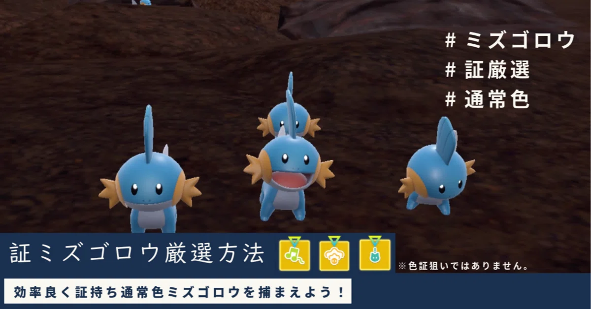 通常色証持ちミズゴロウ厳選方法｜サビぬき