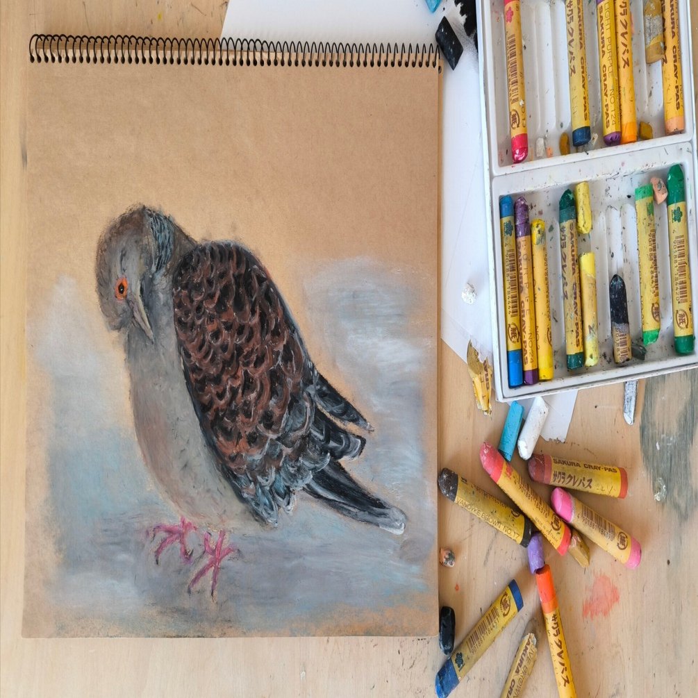 クレヨンでクロッキー｜ことり絵画教室