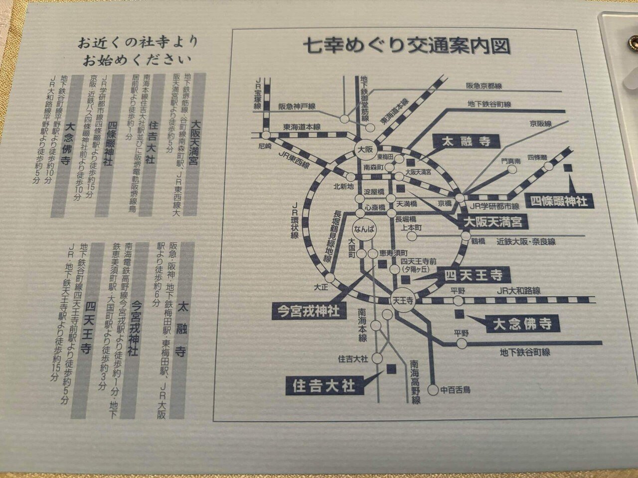 大阪七幸巡り なにわ七幸めぐり】初心者も熟練者も！幸せ招く聖地巡礼 Welove