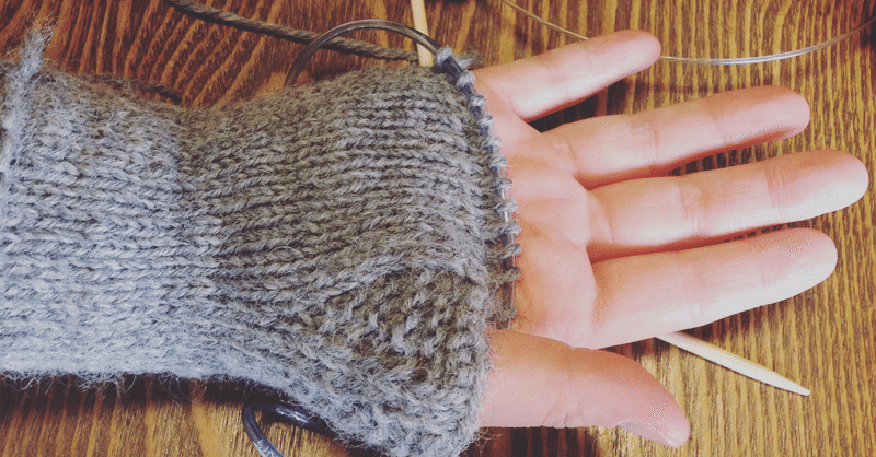 指なしミトンの編み方　その１
