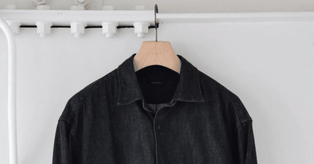 COMOLI 24ss 恋しく デニムシャツ ブラックエクリュ 3 コモリシャツ COMOLI 24ss 恋しく デニムシャツ ブラックエクリュ 3 コモリシャツ