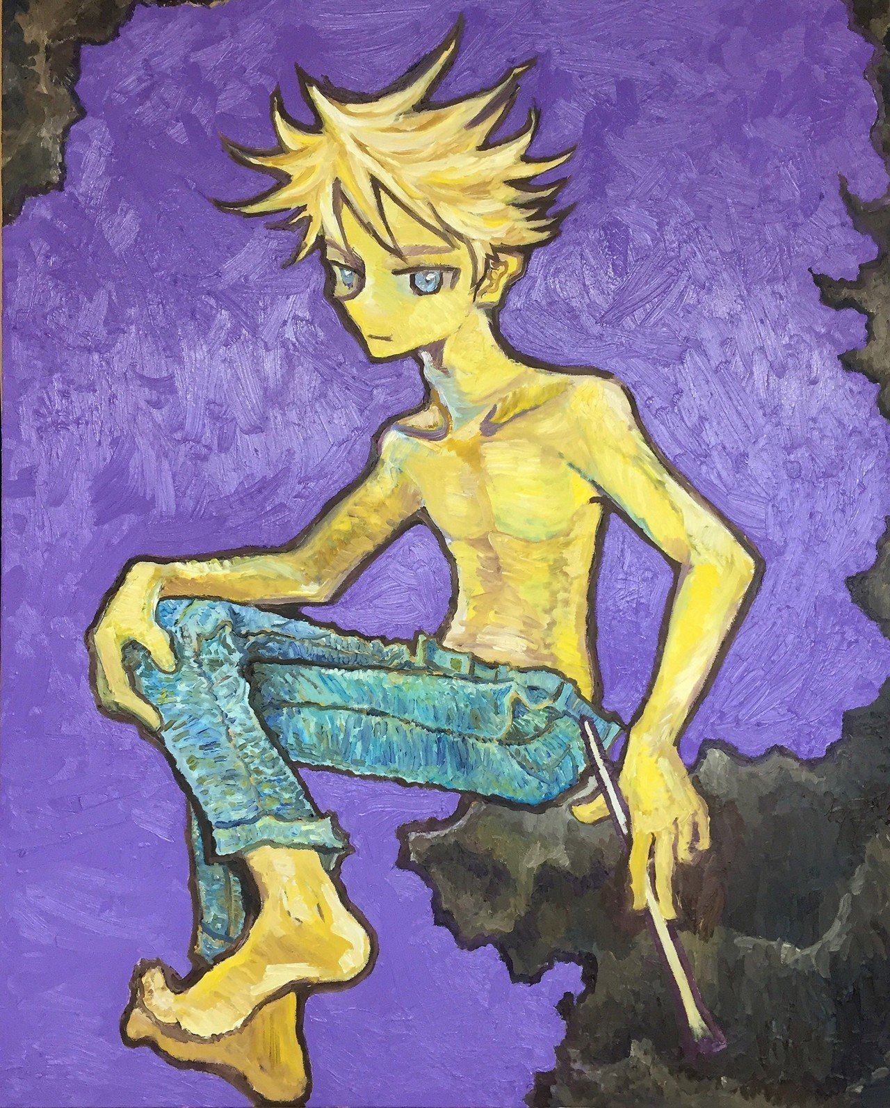 油絵の自画像｜清方