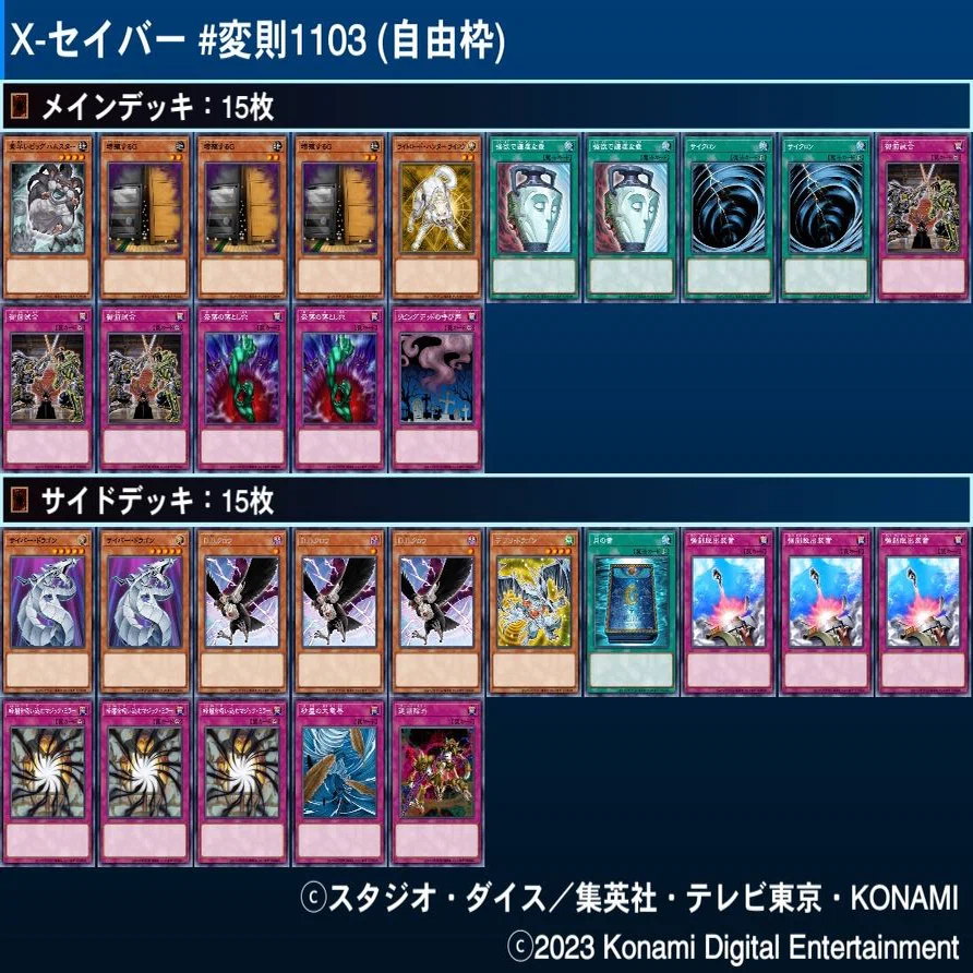 マスターデュエルのゲートボール大会-アンリミ杯1103環境EX 優勝デッキ