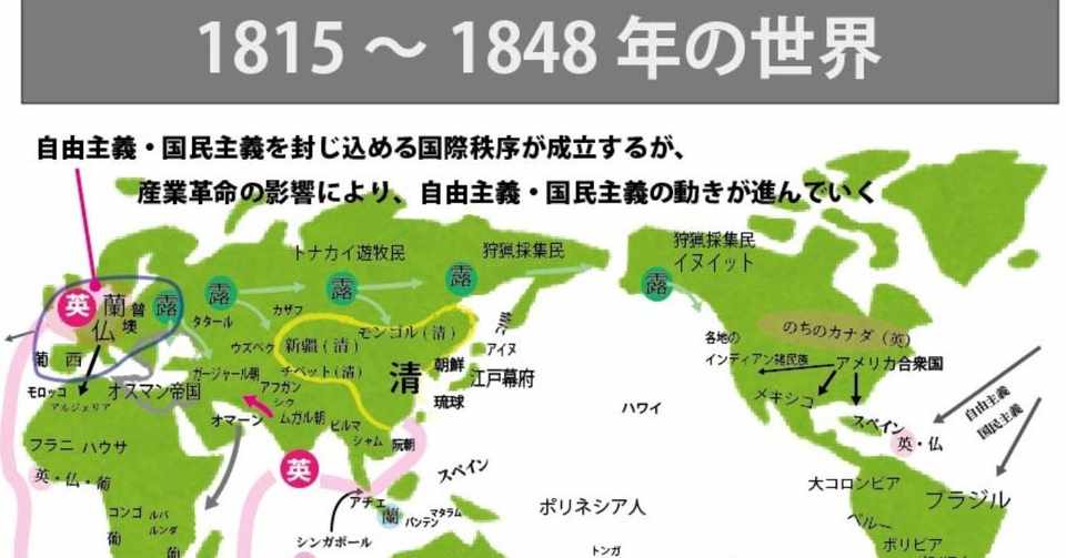 図解 ゼロからはじめる世界史のまとめ 1815年 1848年の世界 みんなの世界史 Note