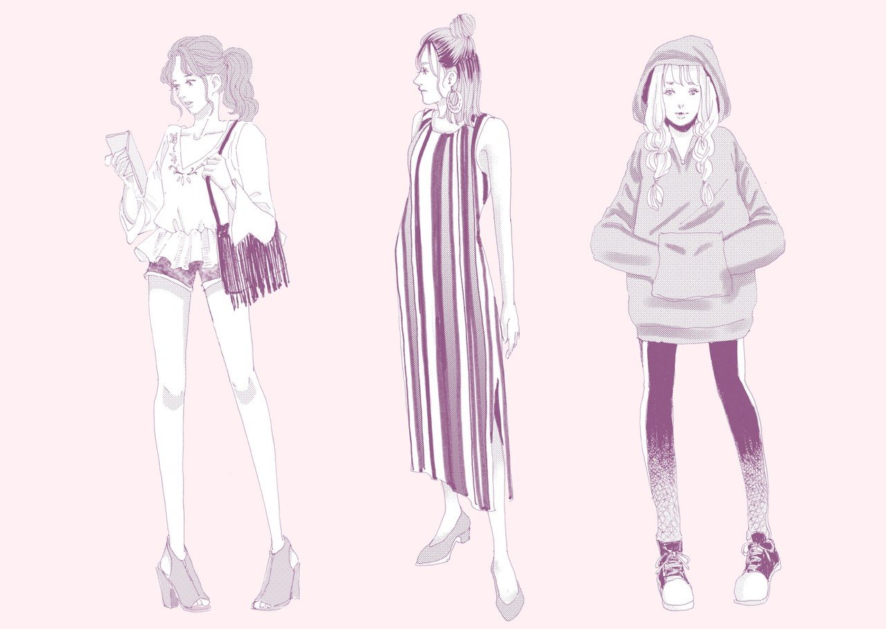 モノトーンファッションイラスト Manami Koiso Note モノトーンファッションイラスト Manami Koiso Note