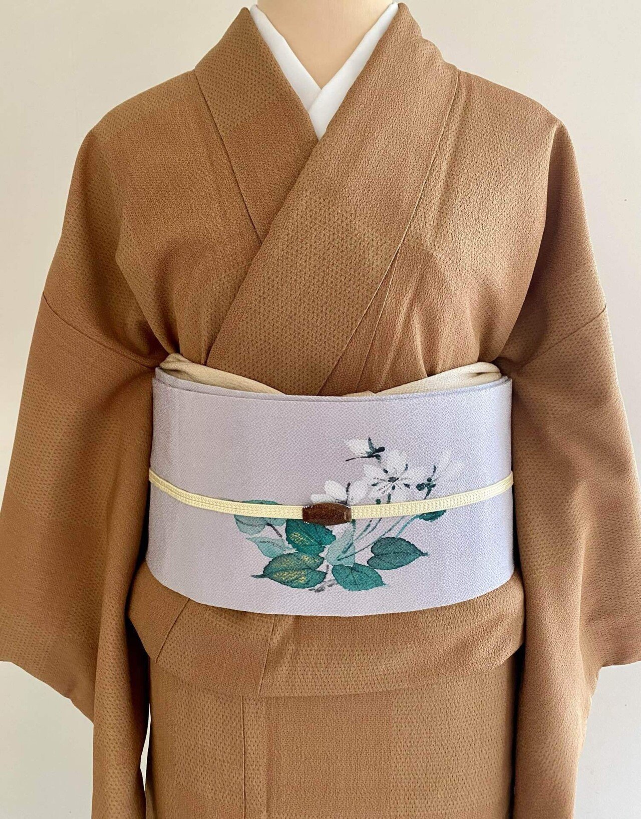 胡桃色の本塩澤着物｜夢吉きもの