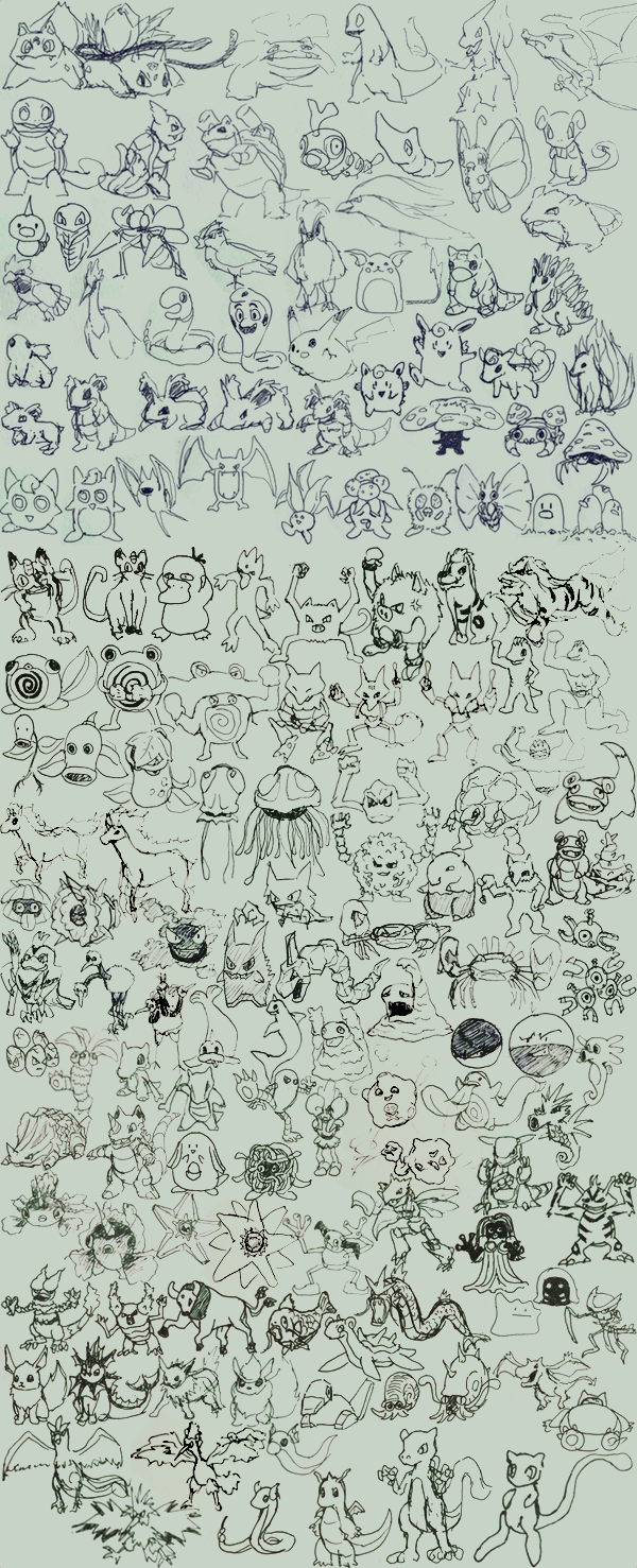 うろ覚えポケモン描けるかな 第1フェイズ うろ覚え お絵描きホーホー論 Note