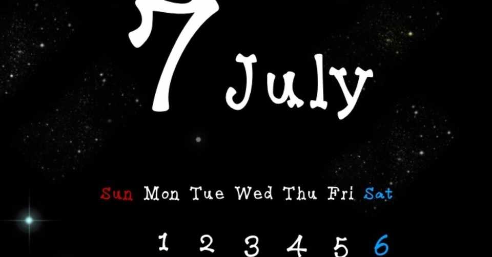 7月カレンダー壁紙 無料公開 ねこやま Webcomic Artist Note