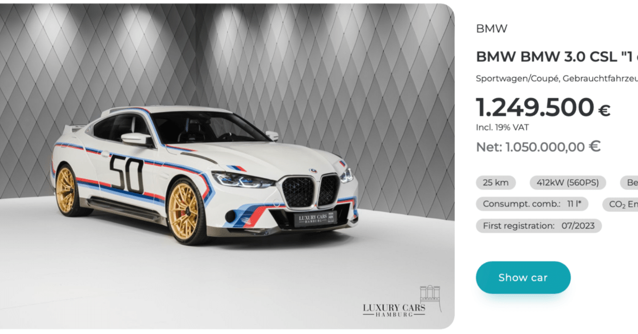 大割引 BMW 】つ、つっ、ついに2億円超えッ！Σ(ﾟДﾟ)｜鈴木BOB康昭 趣味・スポーツ・実用