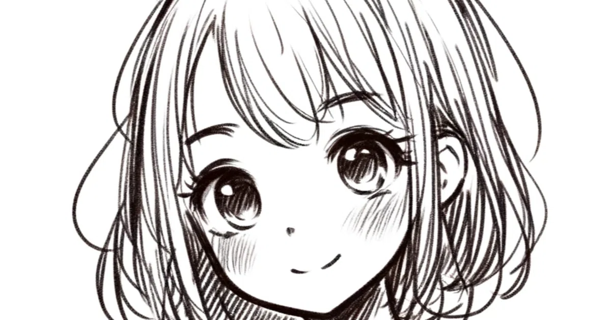 AIで、可愛い女の子のラフ画を描きました！！｜gorojy