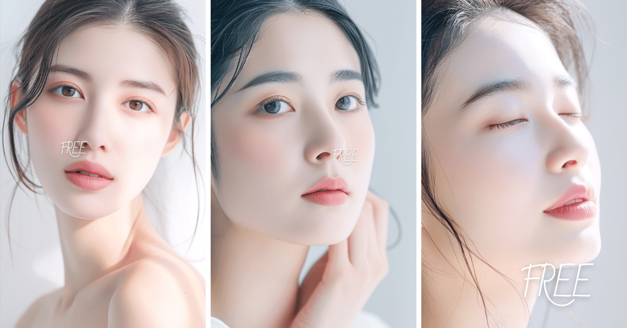 画像掲示板　顔出し熟女 アンチエイジング・女性」のフリー素材3枚セット｜美容モデル・美容クリニック・スキンケアのイメージ画像に｜FREE｜FREE｜”美容・女性専門”素材サイト