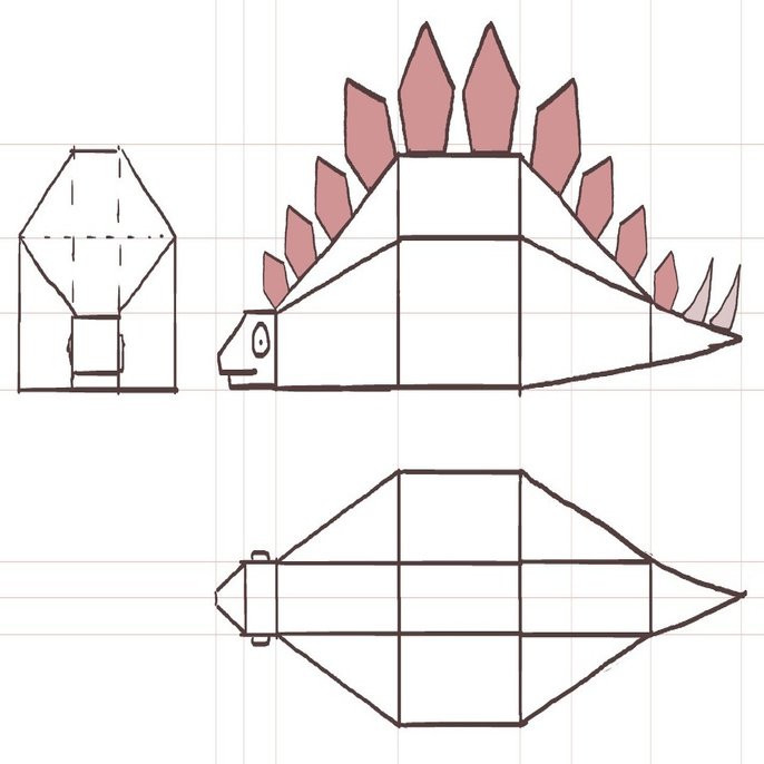 ステゴサウルスを作るジョー ダンボールジョー Note