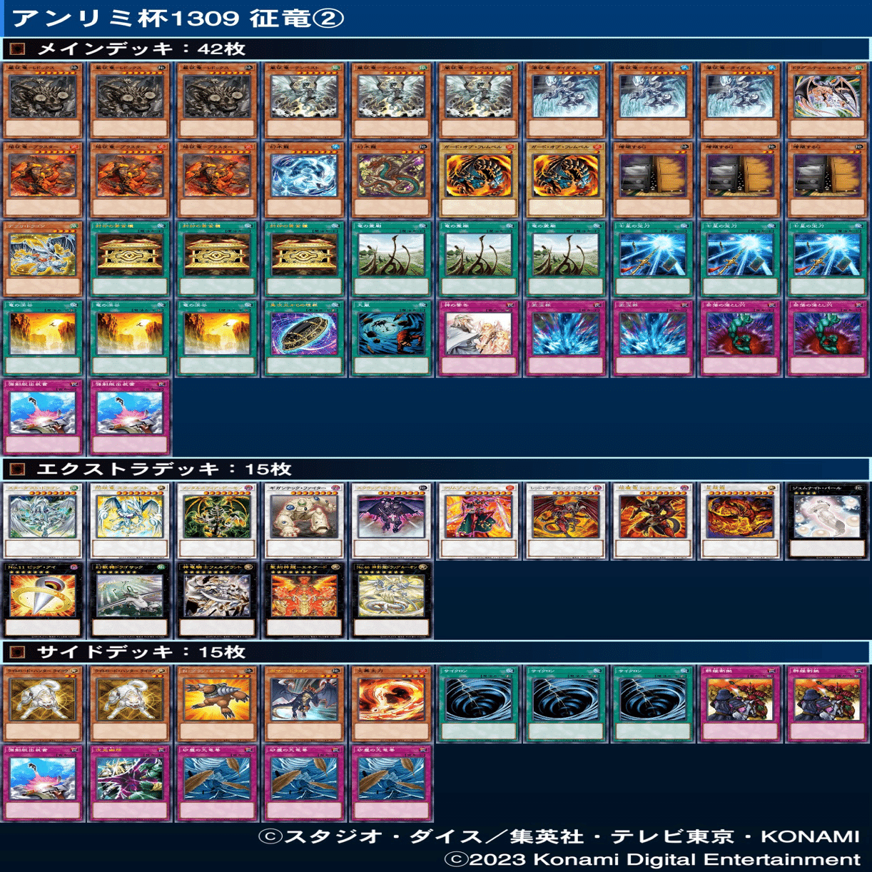 マスターデュエルのゲートボール大会-アンリミ杯1309のサンプルレシピ