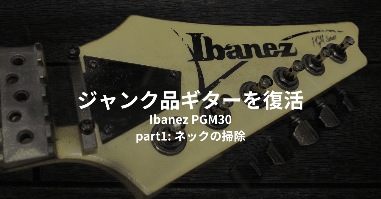 ジャンク品ギターを復活 Ibanez PGM30編 Part1: ネックの掃除｜nory_alt