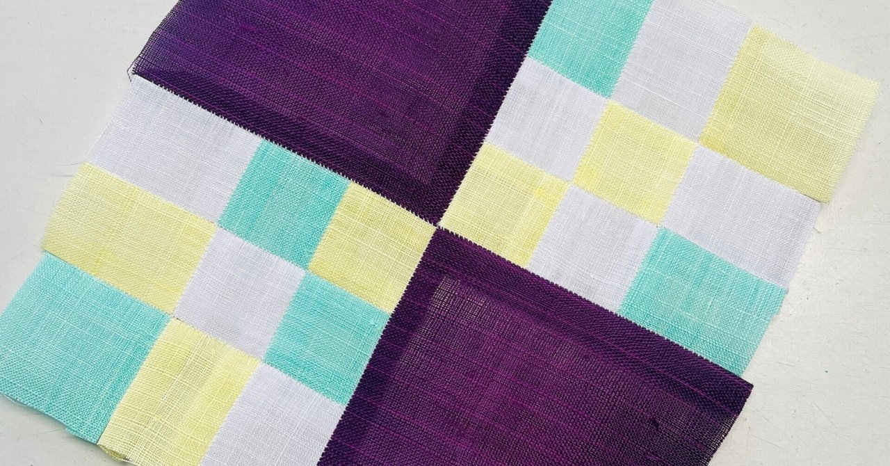 韓国 ポジャギ 手縫い 正方形 棒通しあり　100×100cm モシ 麻 ポジャギ/モシ麻生地 B | hapun