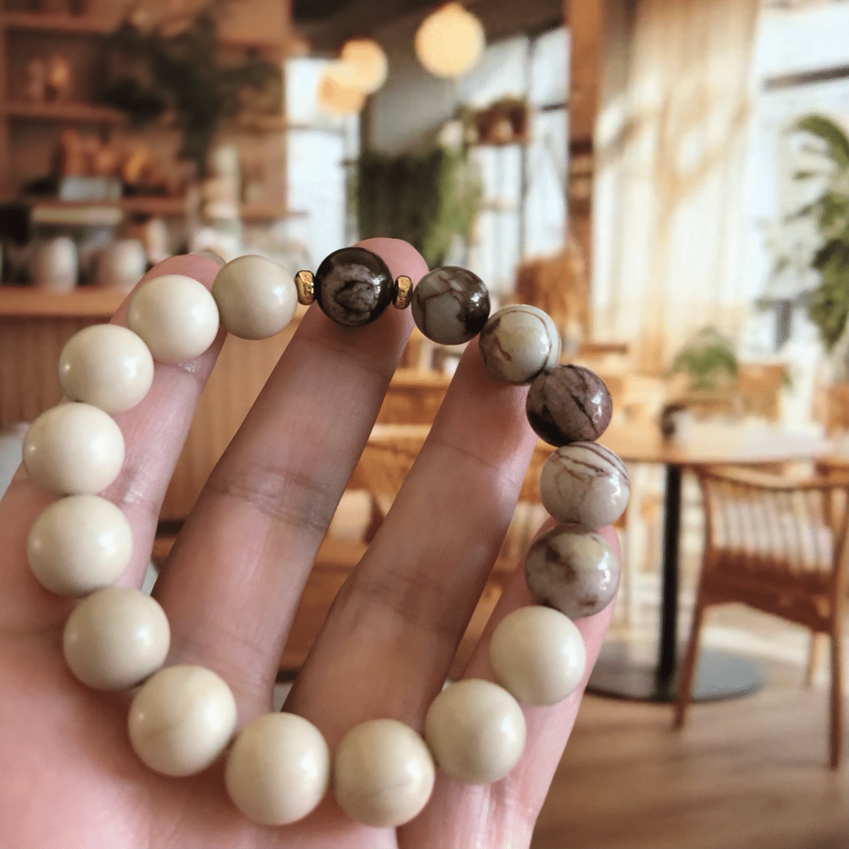 カプチーノ♥ホワイトチョコレート✶優しい波動の天然石デザイン