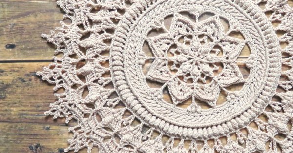 ドイリーの編み図｜笠石あき--かぎ針編み・レース編みの編み図｜note