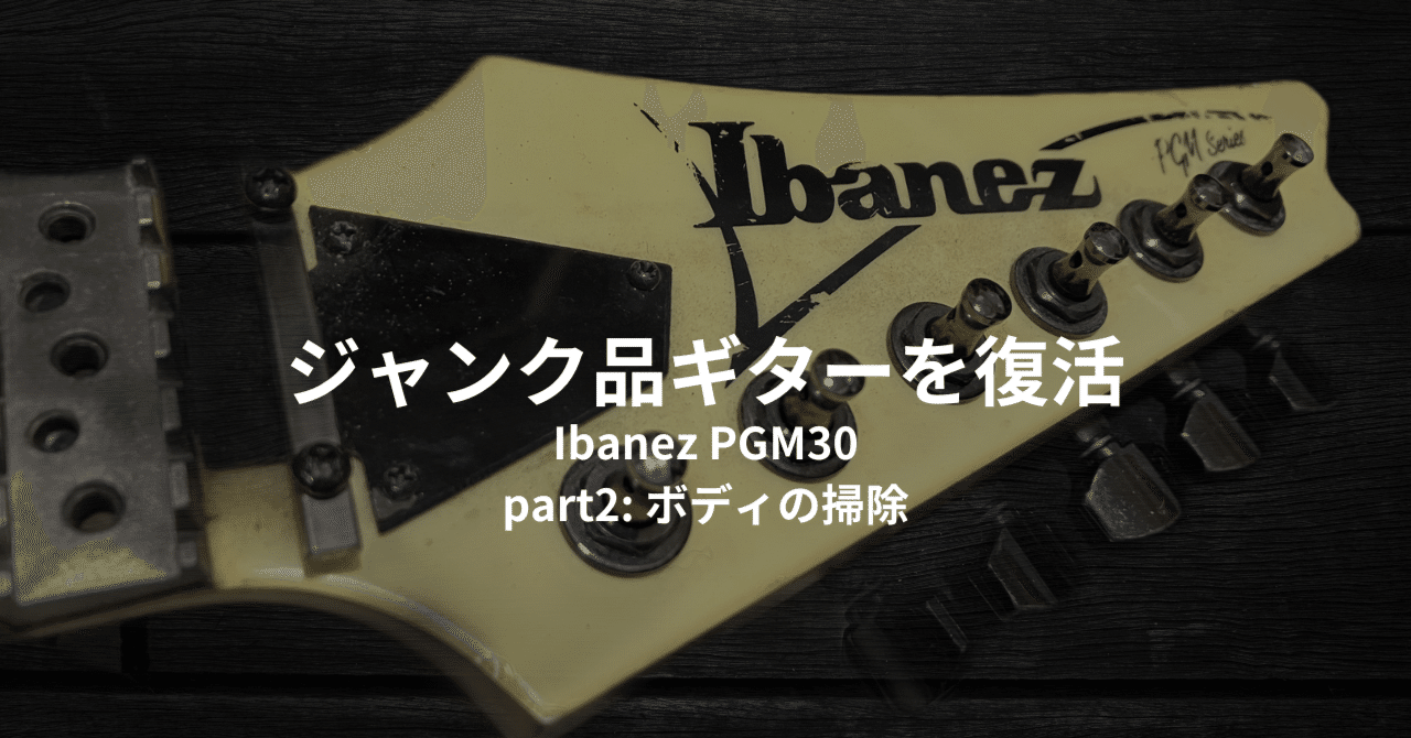 ジャンク品ギターを復活 Ibanez PGM30編 Part2: ボディの掃除｜nory_alt