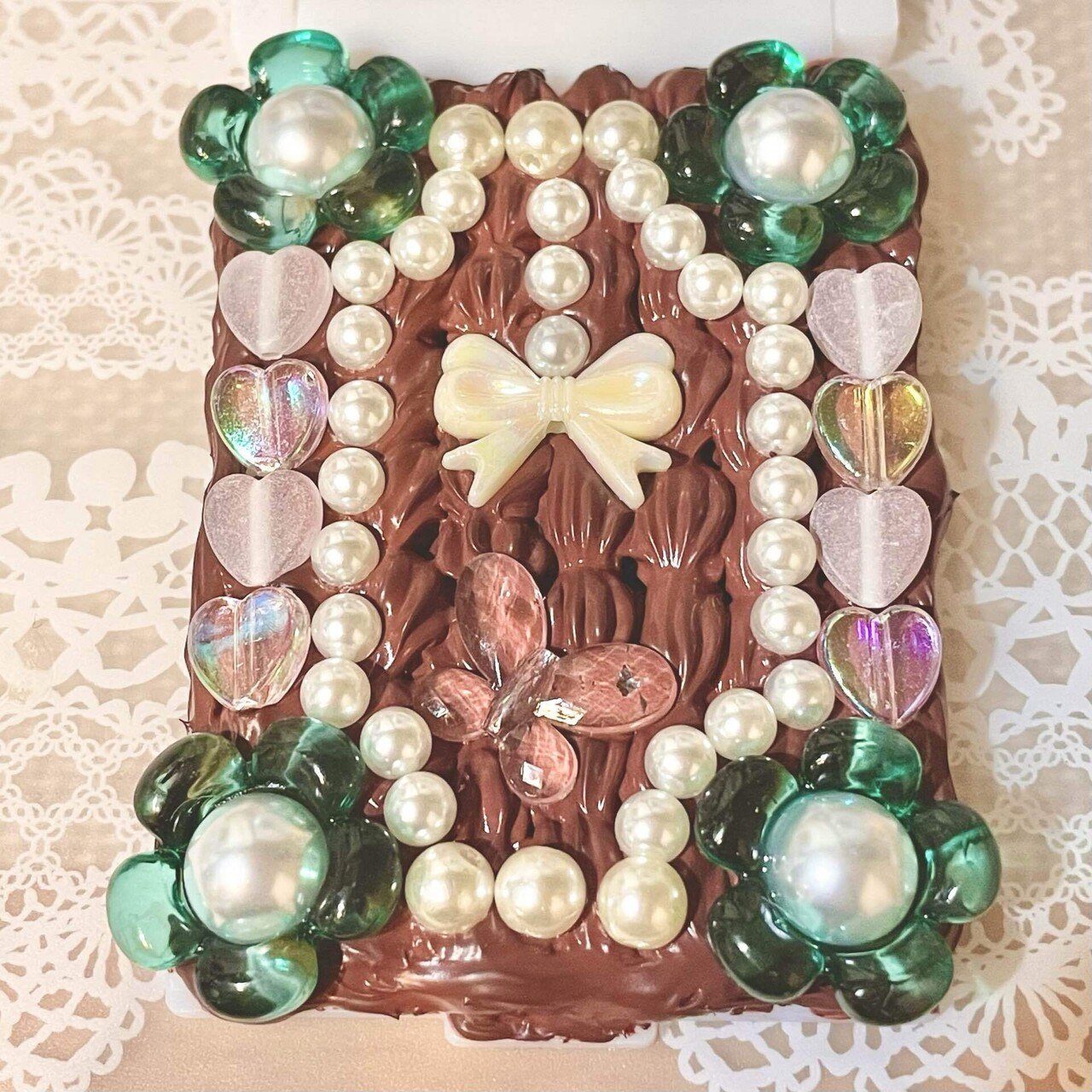 カスタムパーツミラー手鏡ビーズホイップデコカスタムミラー コンパクトミラーをデコろう！ホイップで作るデコミラー