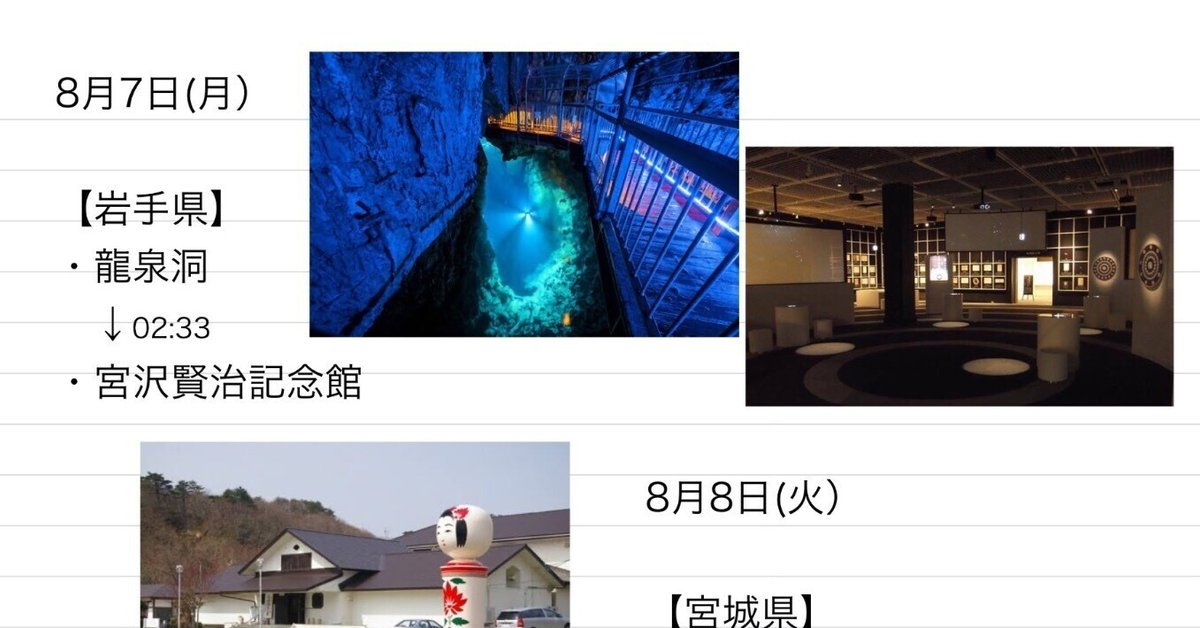日本一周】 18日目 岩手県 『龍泉洞』 『宮沢賢治記念館』｜伊