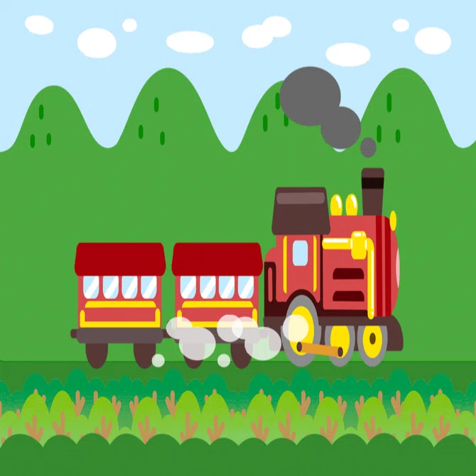 動画仕事】汽車ポッポ｜のだかおり イラストレーター