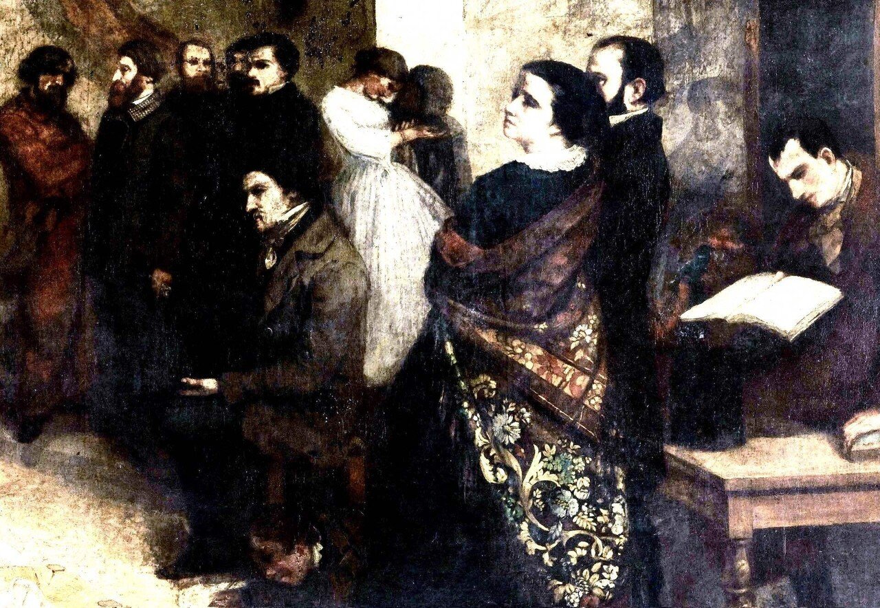 クールベ「画家のアトリエ」に描かれたボードレールとジャンヌ