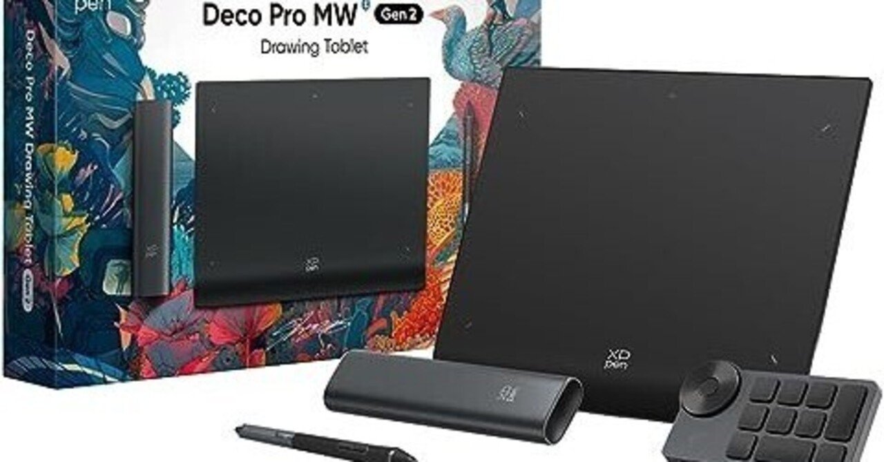 XPPen Deco Pro MW (Gen2) ペンタブ 9×6インチ 板タブ オススメ】XP-penの板タブ(Deco Pro MW Gen 2)はいいぞ|比呂ころく