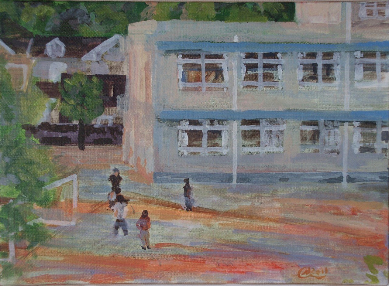 2011-64_夕陽の校庭