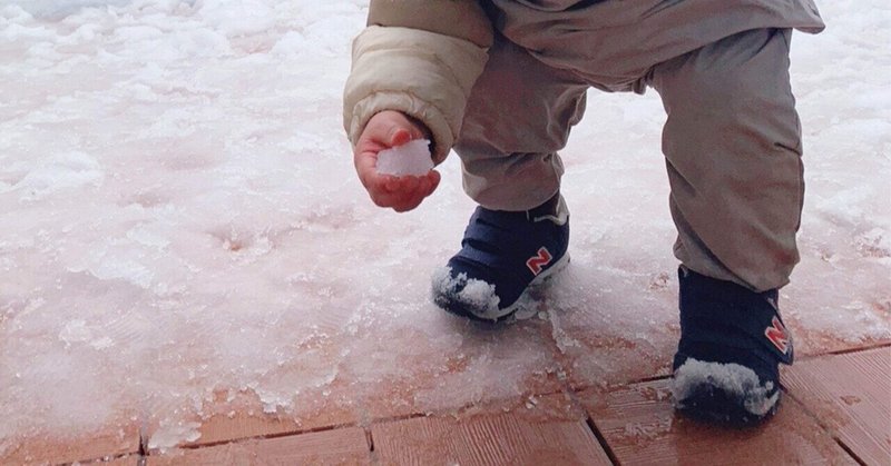 【育児記録】1歳8ヶ月、初めての雪遊び。1.5時間寒空で試される親の忍耐。