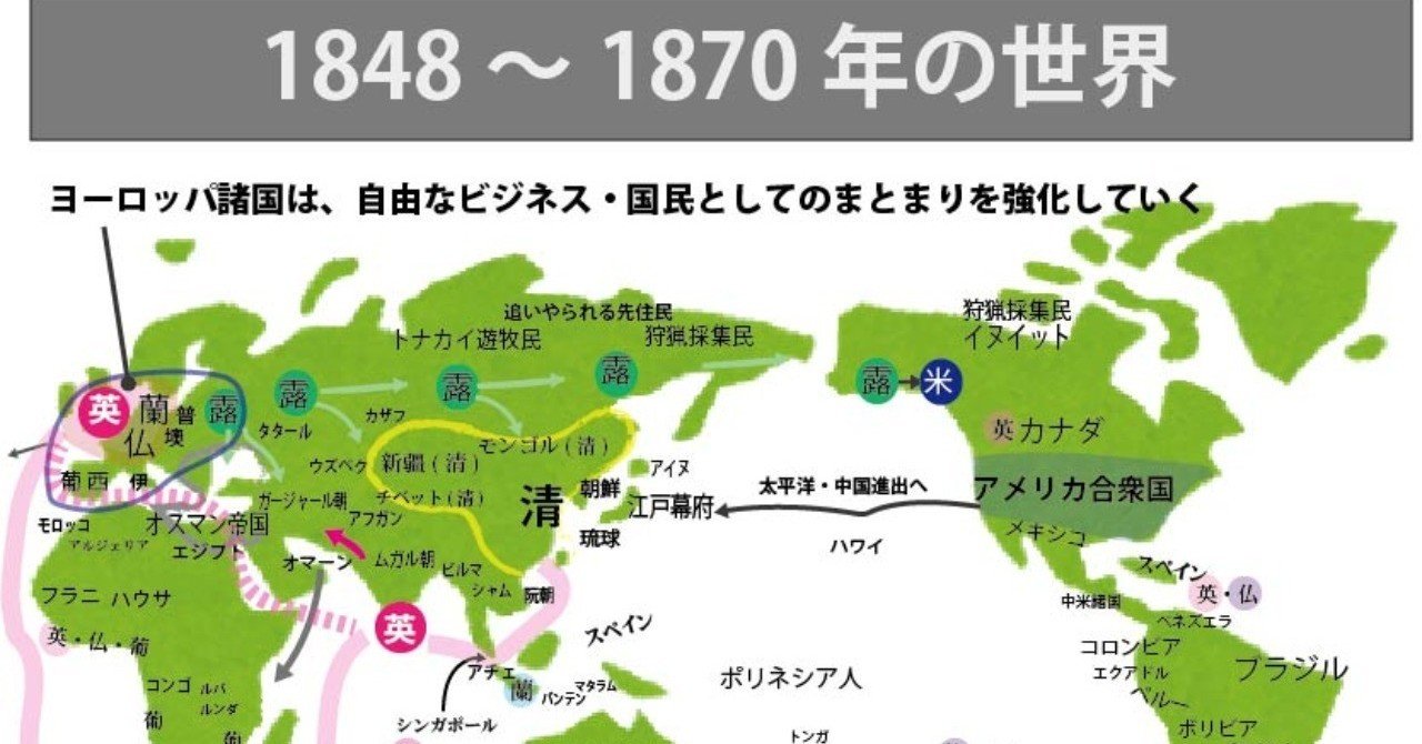 図解 ゼロからはじめる世界史のまとめ 1848年 1870年の世界 上 みんなの世界史 Note