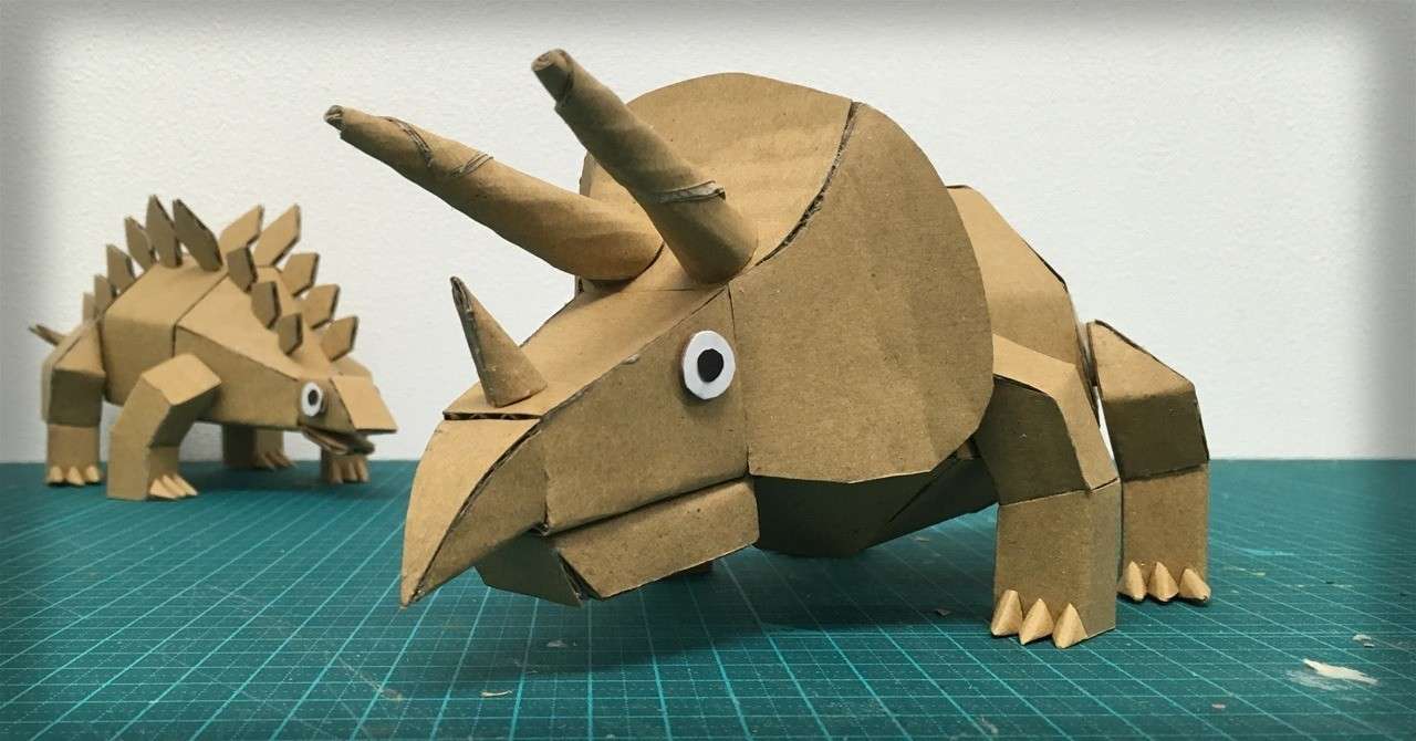 トリケラトプスを作るジョー ダンボールジョー Note