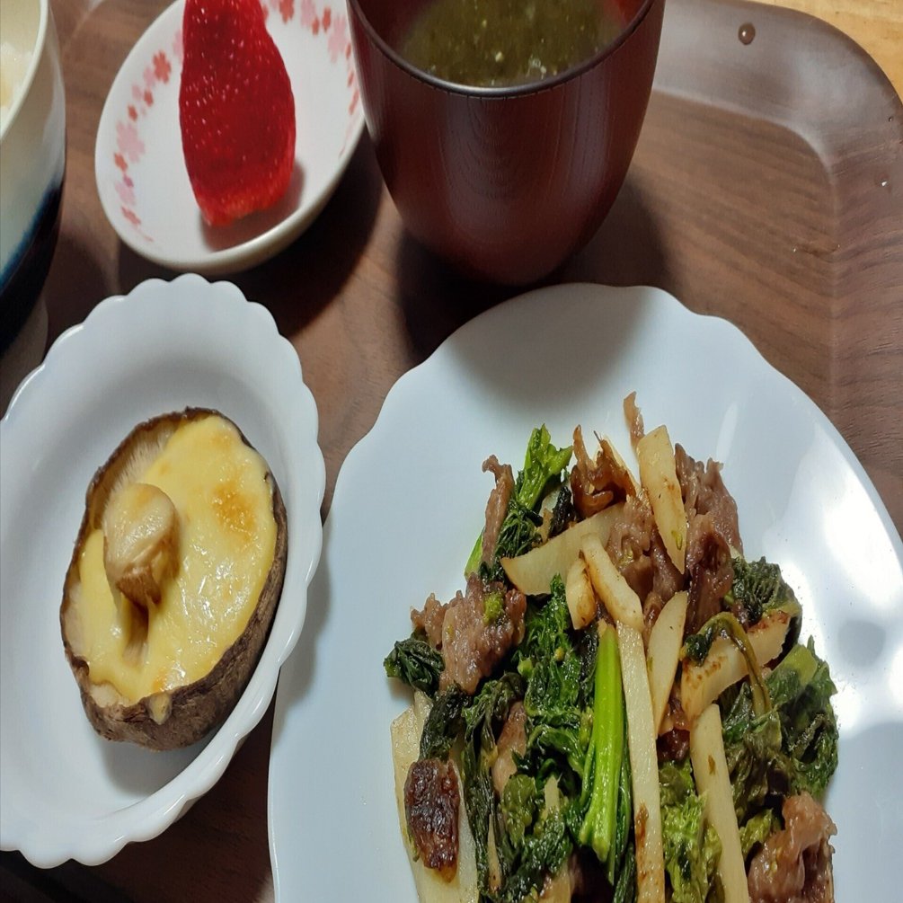 菜花と牛肉の炒めもの』(塩分1.0g)｜guttyo