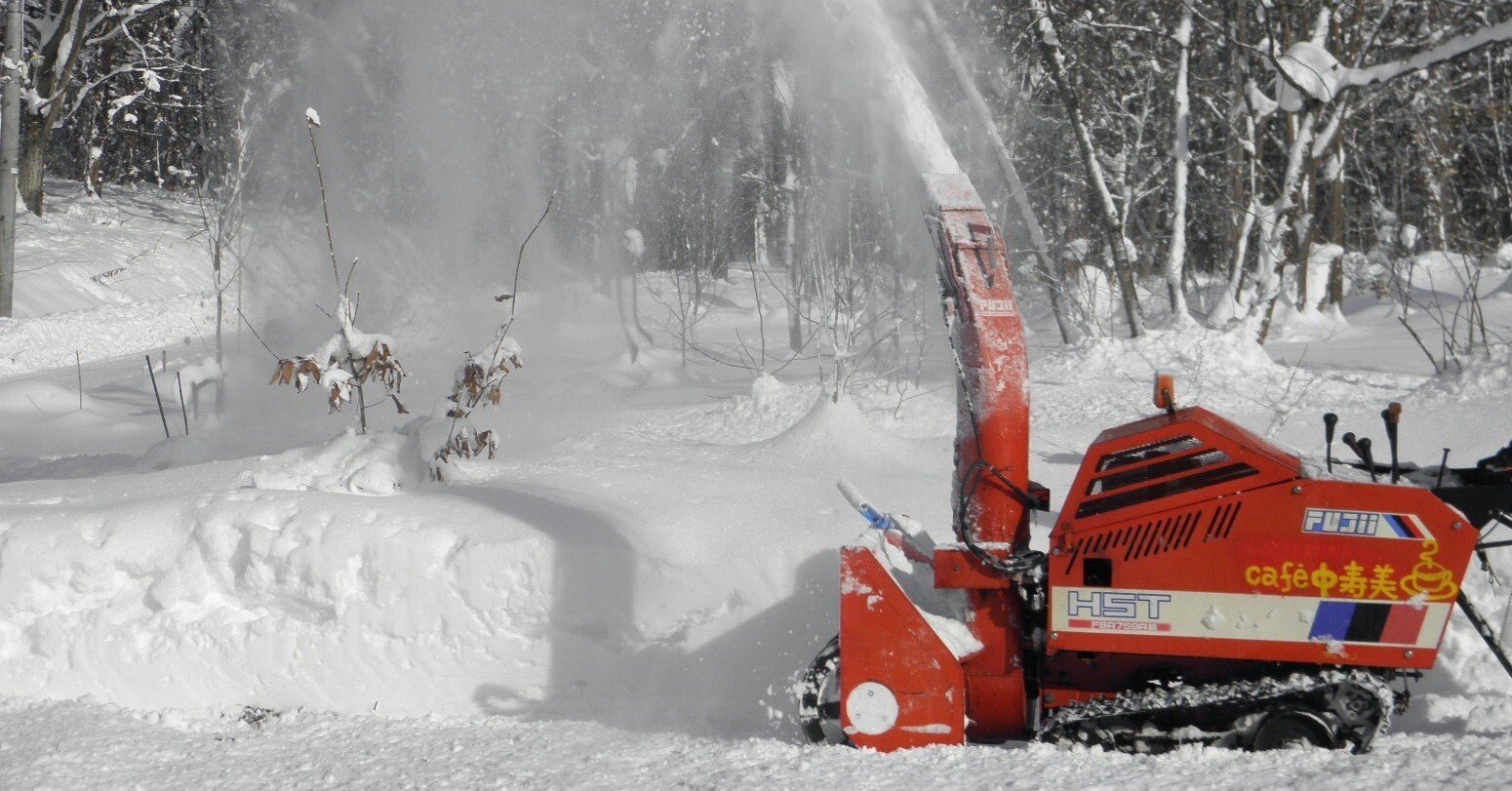 除雪機牽引演習｜nakazumi